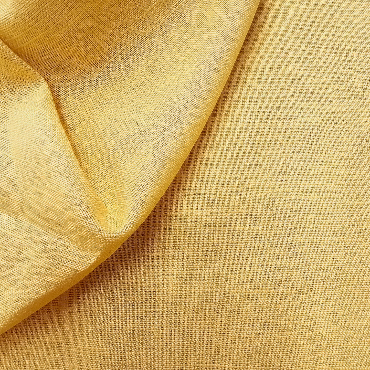 Indi lemon - woven cotton/linen shimmer - sold by 1/2mtr