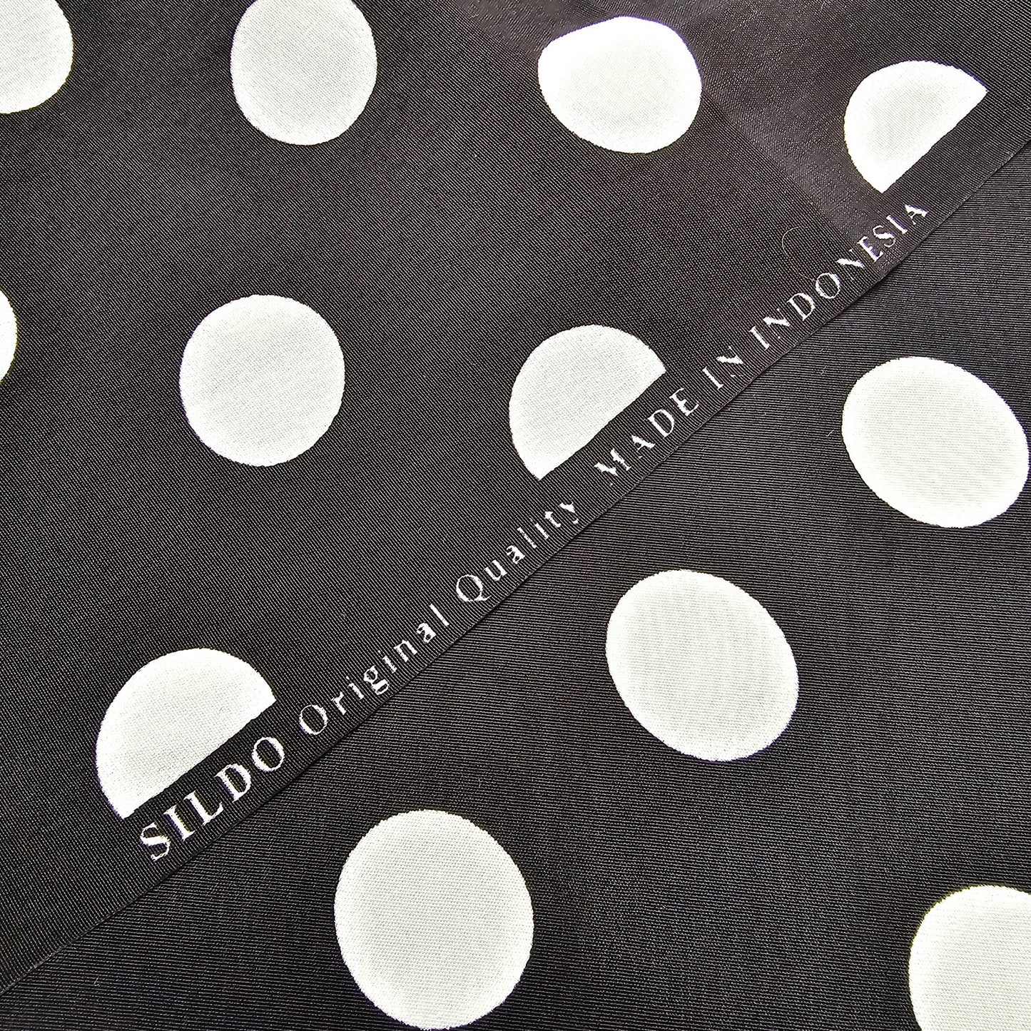 Seldo - polka dot peach skin fabric - sold by 1/2mtr