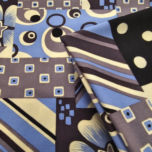 Patchwork knit jersey - sold by 1/2mtr