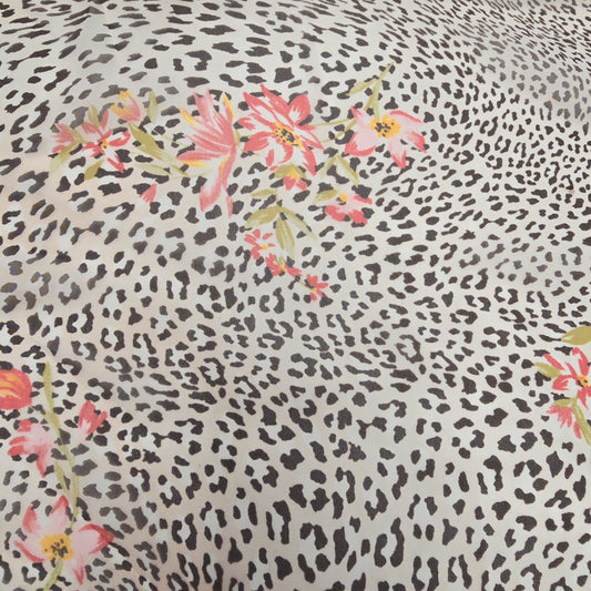 Bella - Leopard/floral printed chiffon- sold by 1/2mtr