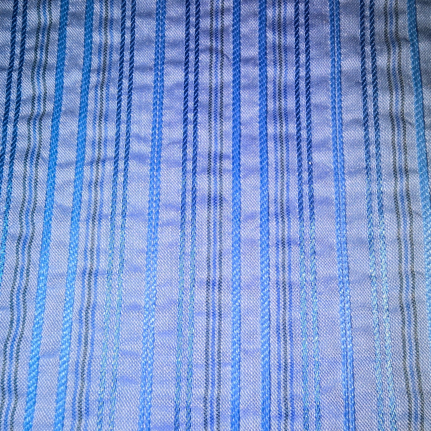 Iris - striped seersucker fabric - sold by 1/2mtr