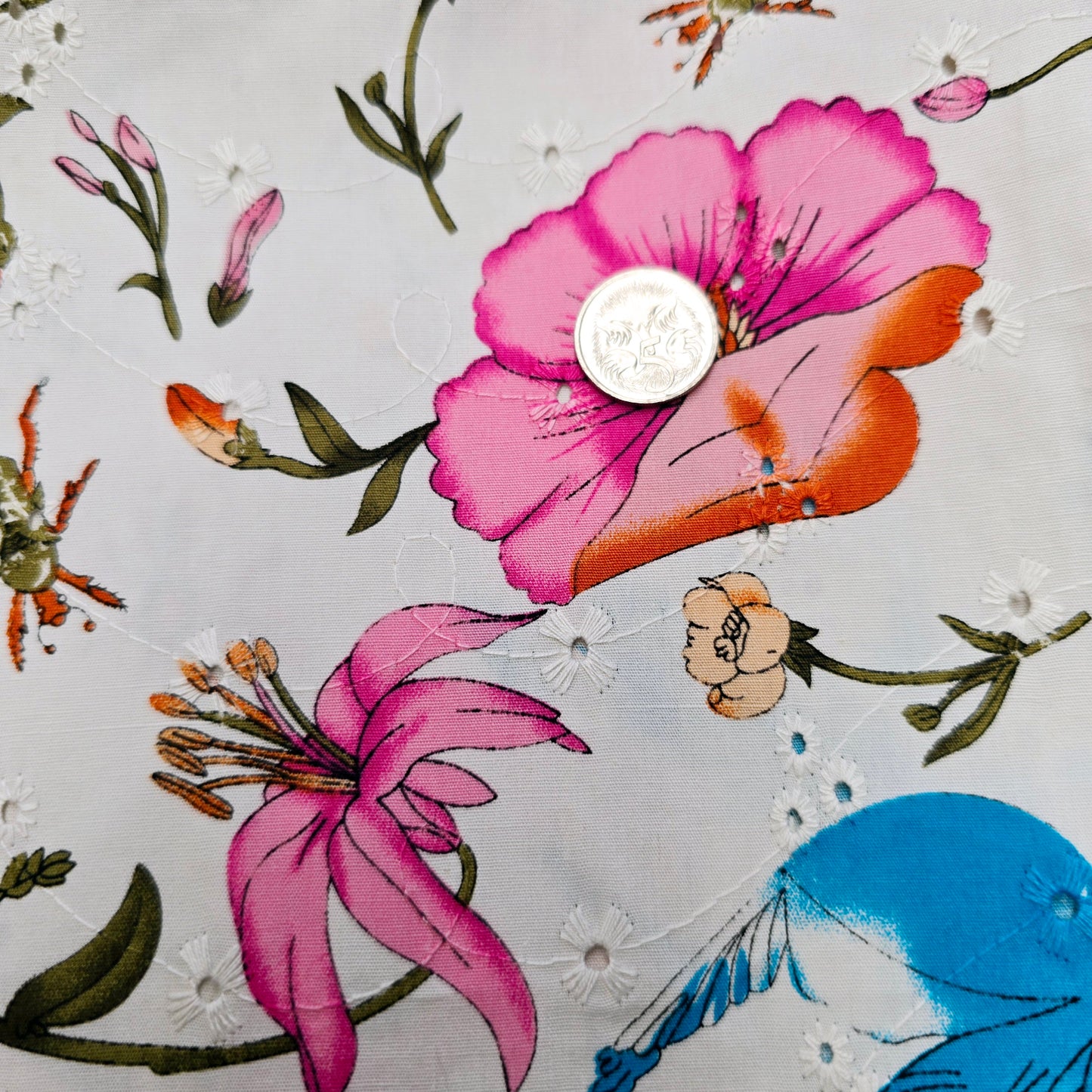 Floral Broidery anglaise - 2.35mtrs