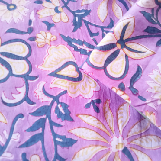 Indian cotton voile floral print - sold by 1/2mtr