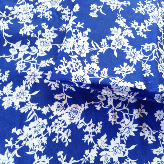 Floral printed woven fabric - sold by 1/2mtr