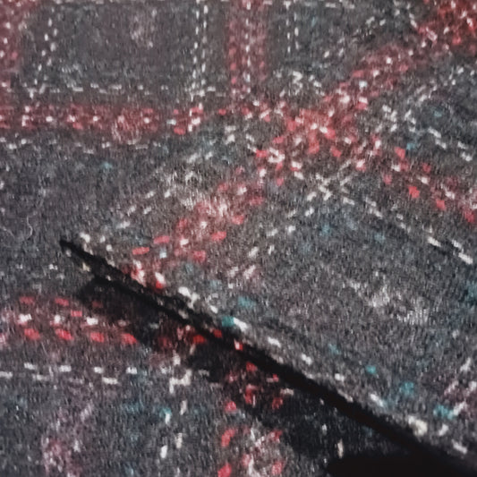 Tartan design stretch lace - sold by 1/2mtr