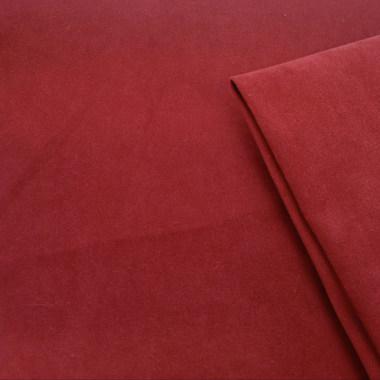 Blood red moleskin - sold by 1/2mtr