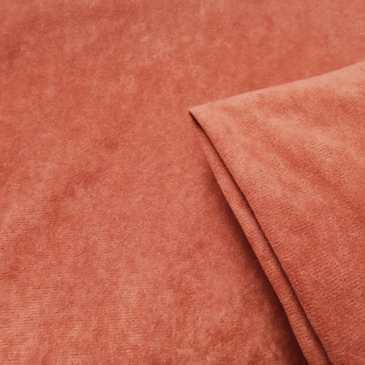 Apricot - faux suede fabric - sold by 1/2mtr
