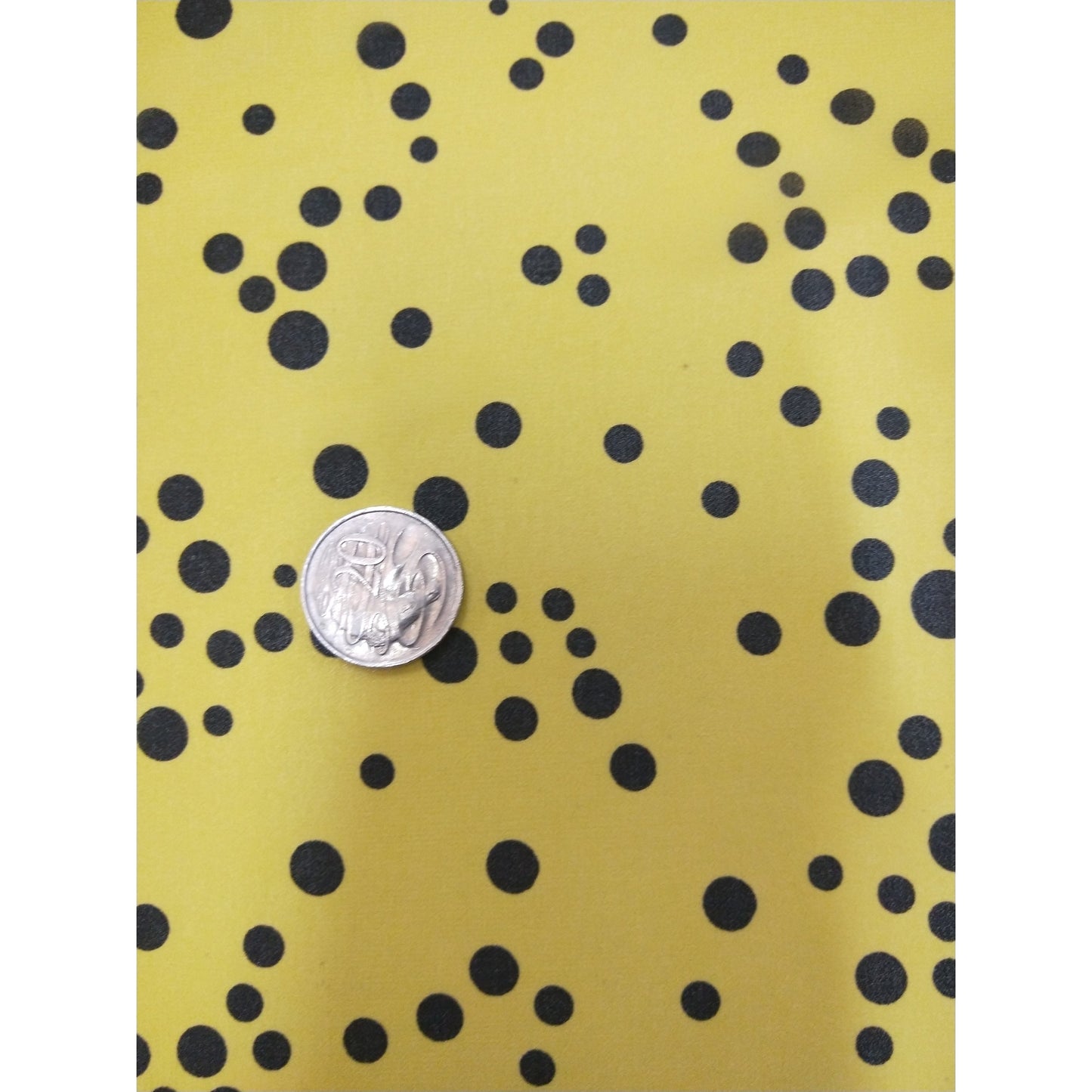 Yellow polka dot chiffon
