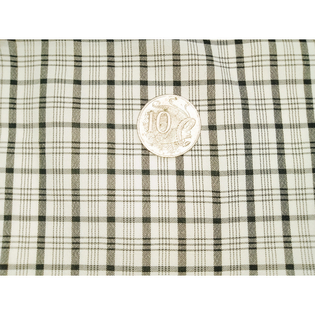 Woven check fabric - sold by 1/2mtr