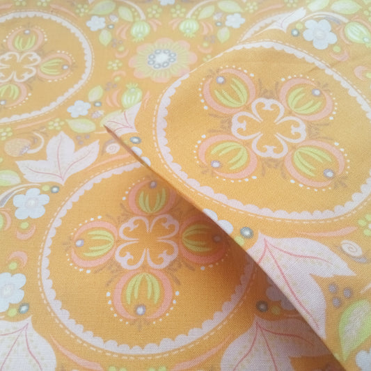 Forest fable - floral printed stretch cotton fabric - sold by 1/2mtr