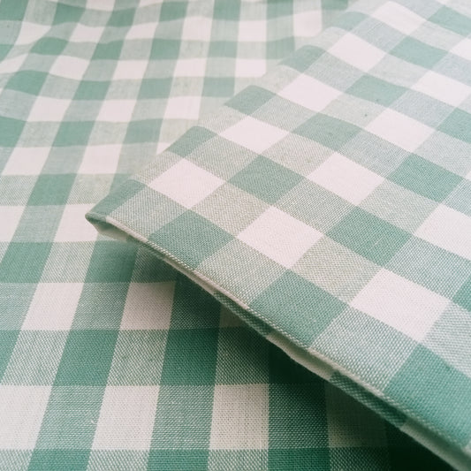 Gingham check cotton fabric - sold by 1/2mtr