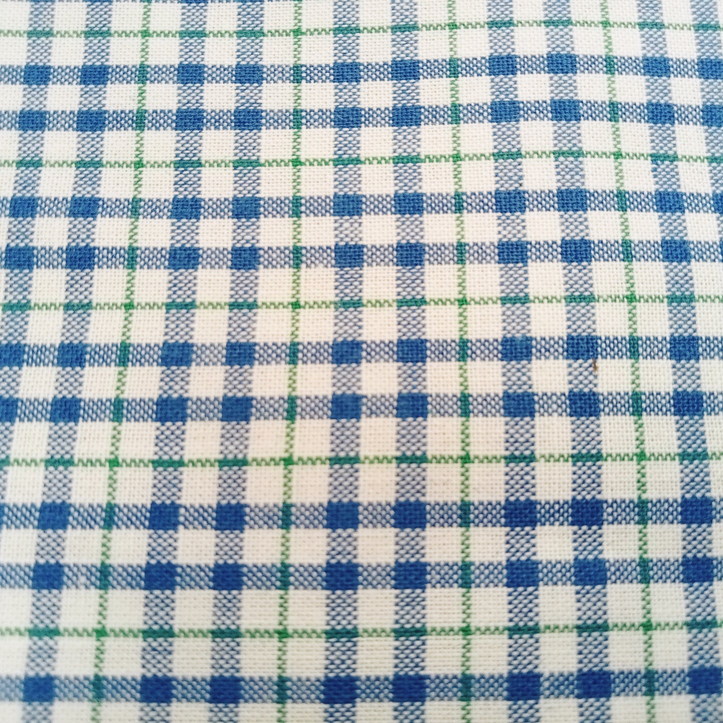 Cotton/linen woven check fabric - sold by 1/2mtr