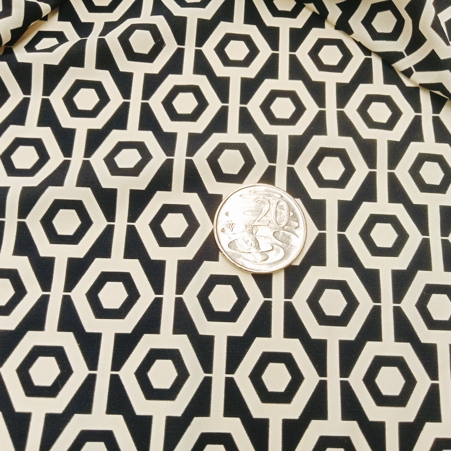 retro design printed jersey - sold by 1/2mtr