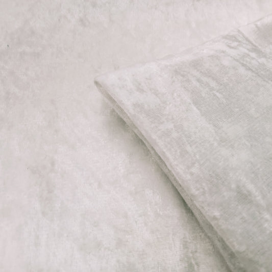 White panne velvet - 1/2mtr