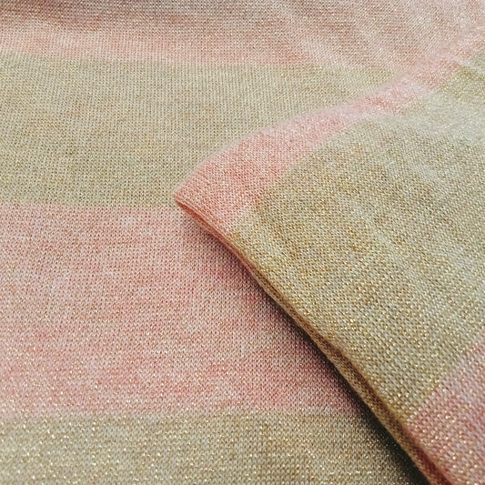Sylvia - gold/apricot shimmer knit -sold by 1/2mtr
