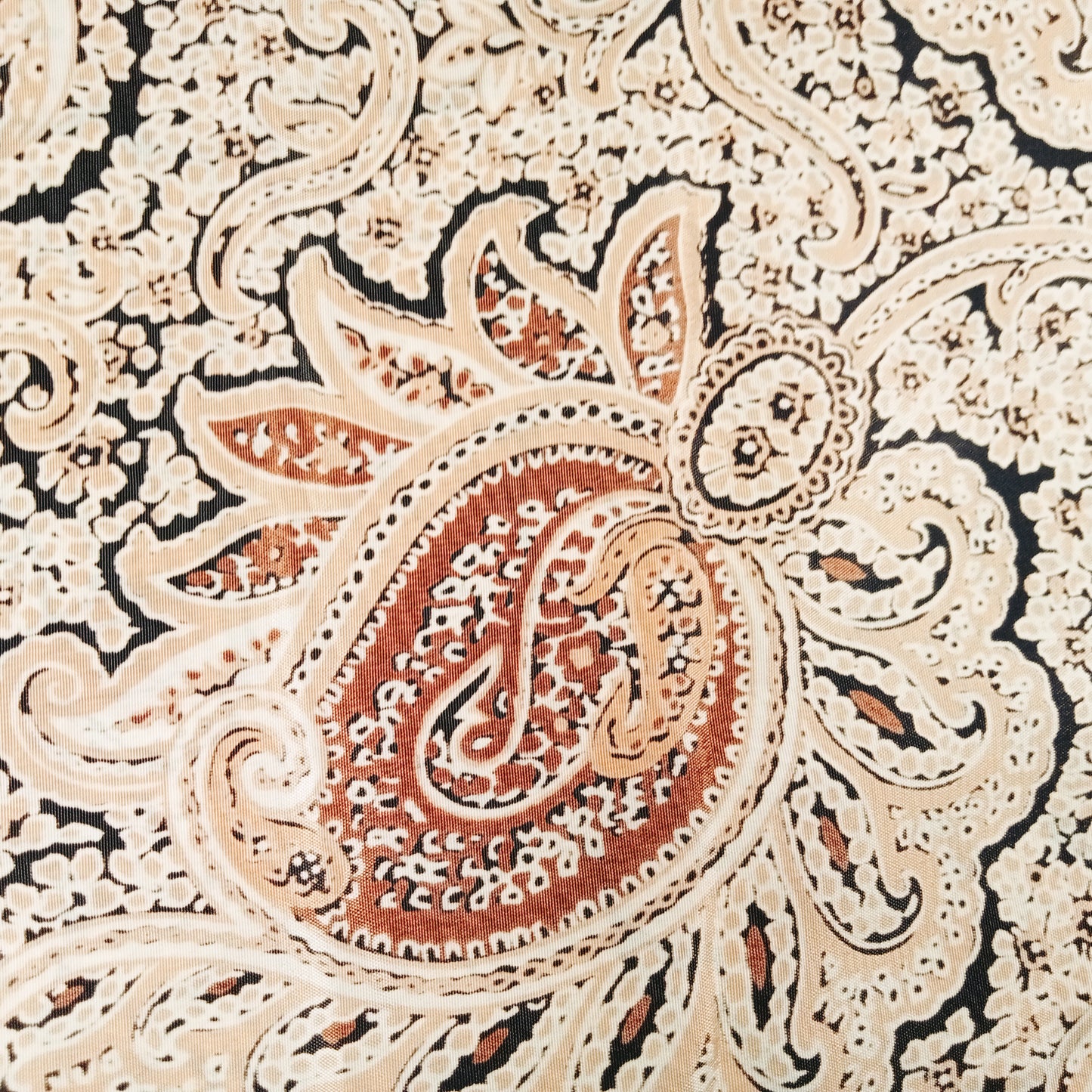 Paisley printed woven satin fabric -2mtrs