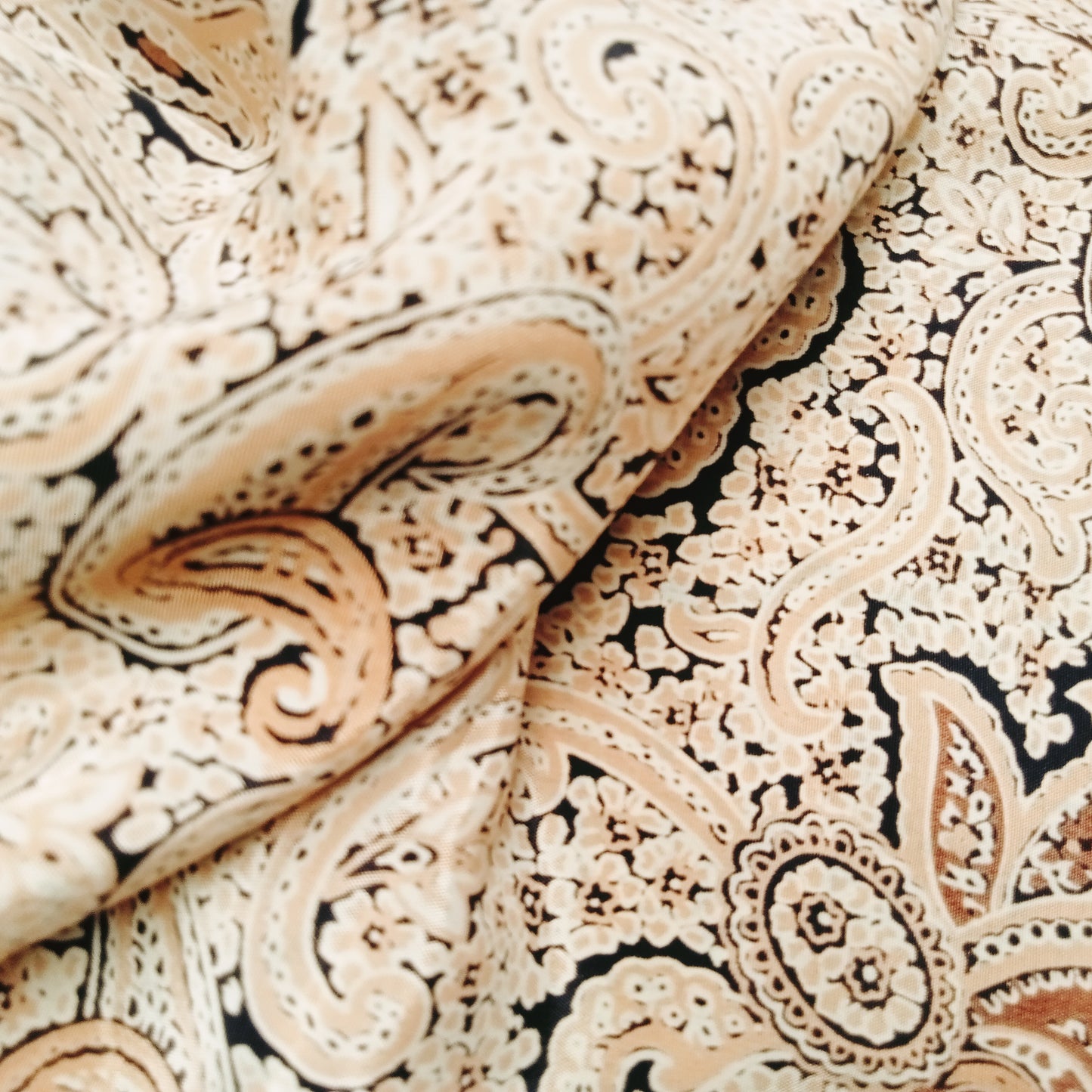 Paisley printed woven satin fabric -2mtrs