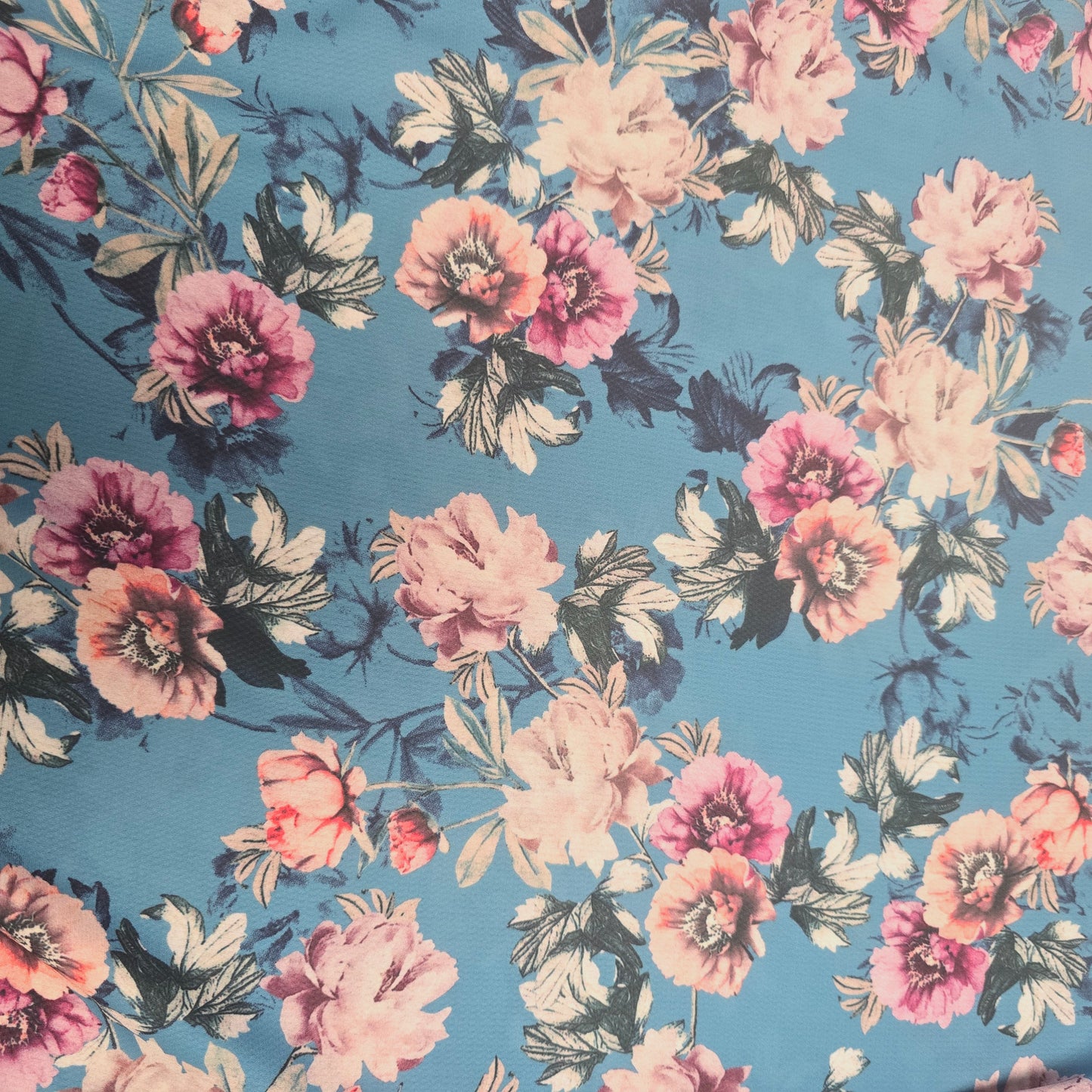 Vintage blossom - floral printed faille sold by 1/2mtr