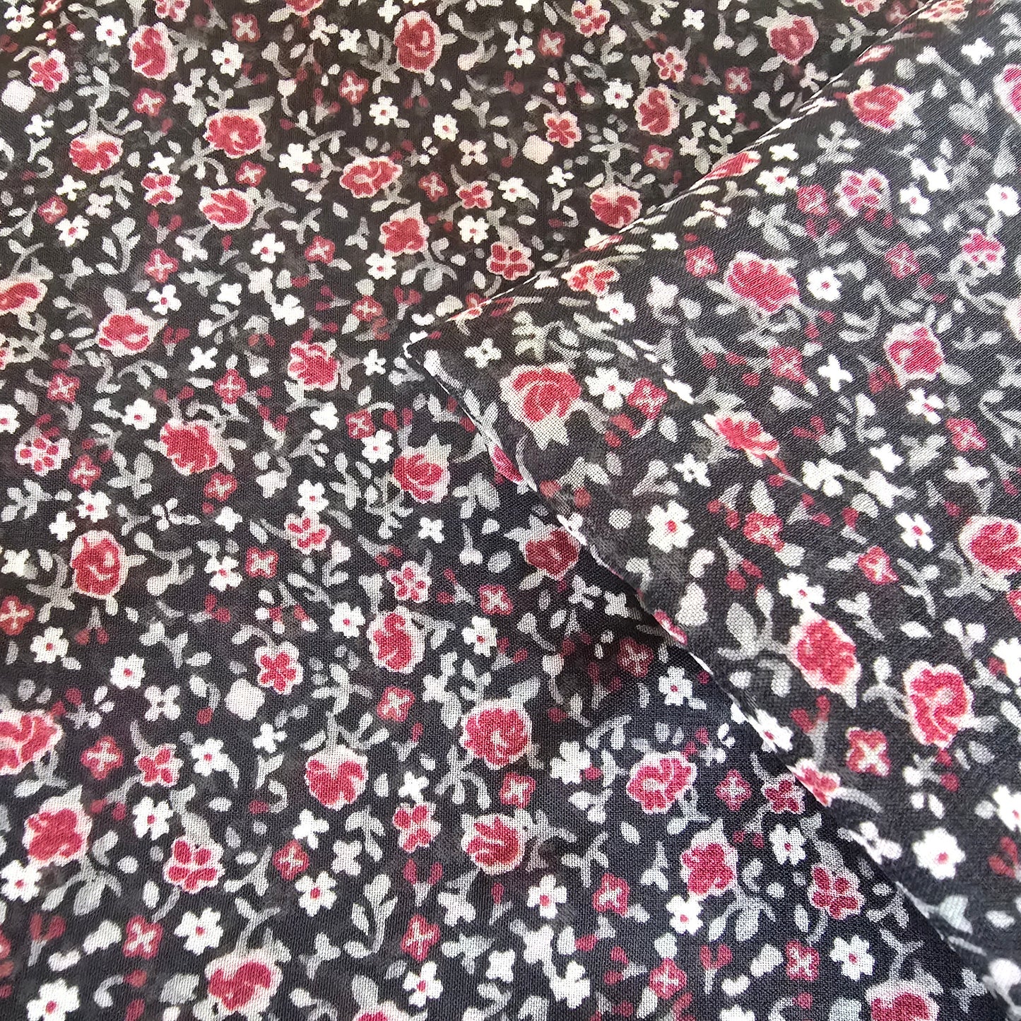 Floral printed chiffon sold by 1/2mtr