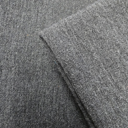 Italian wool crushed woven fabric- charcoal - sold by 1/2mtr
