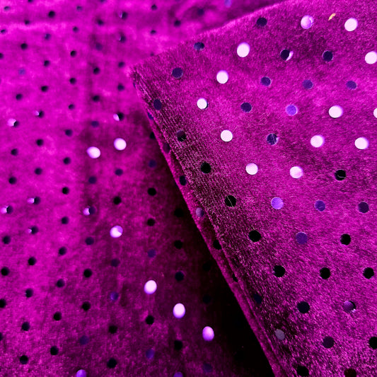 0.95cm - foiled dot faux velvet fabric