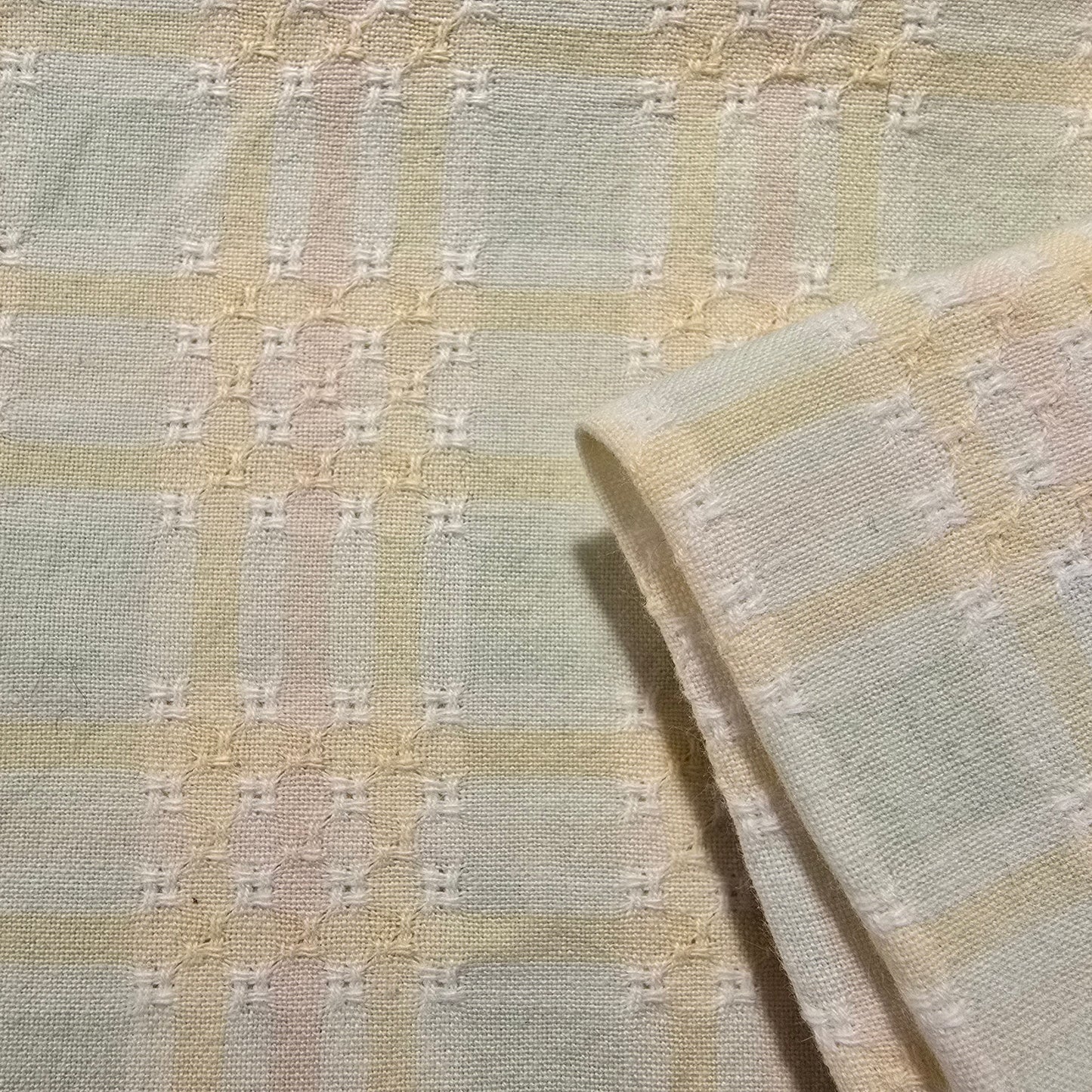 Huckaback woven cotton fabric -1.50mtrs