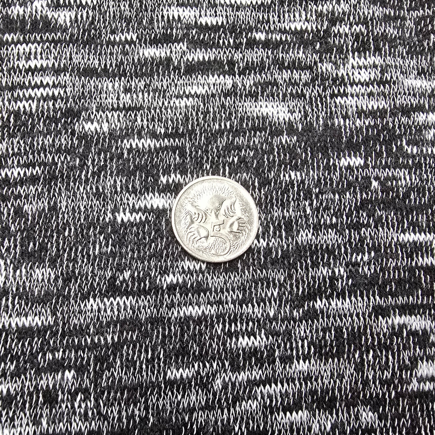 Beautiful marle knit fabric - charcoal/white