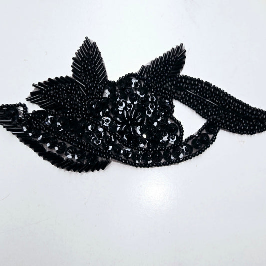 Black beaded motif - 1