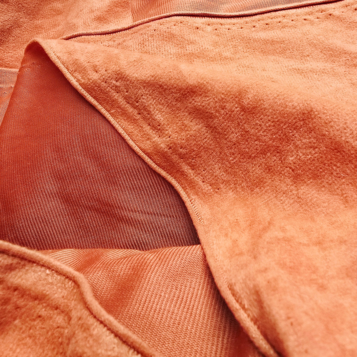 Apricot - faux suede fabric - sold by 1/2mtr