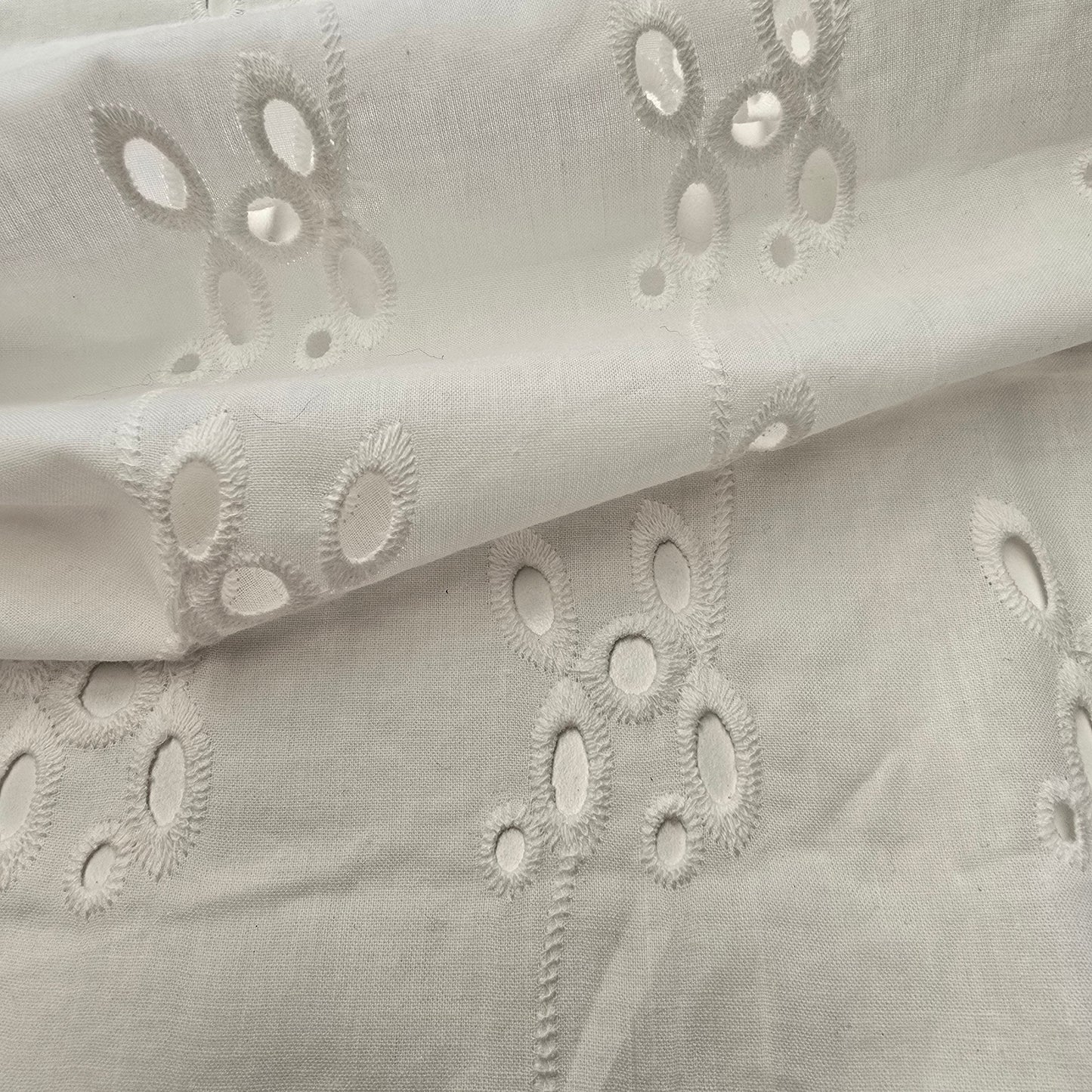 White broidery anglaise - sold by 1/2mtr