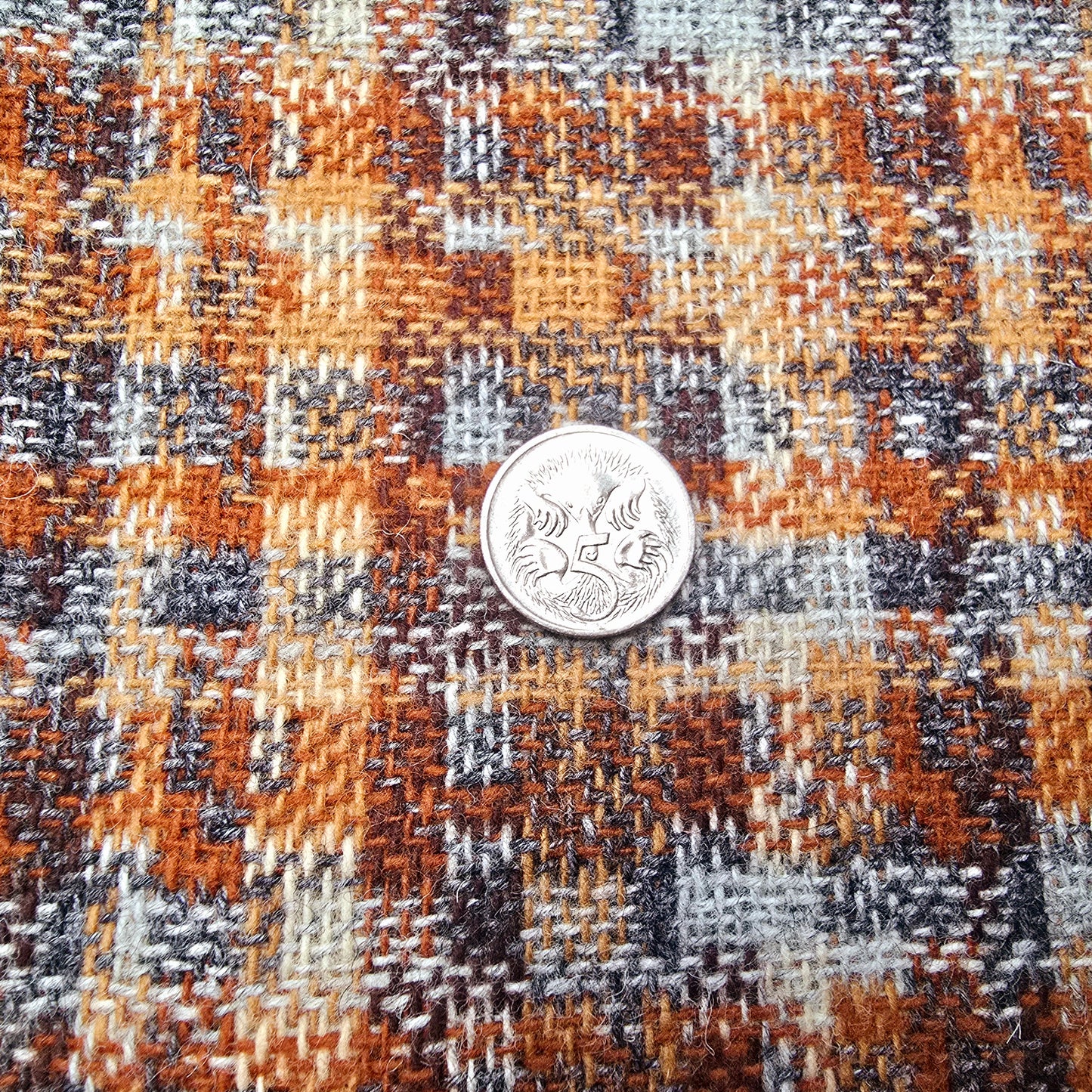 check design wool suiting -1mtr