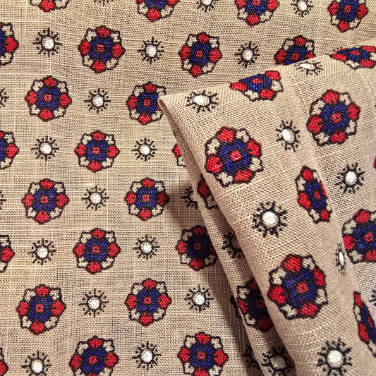 Starbust floral woven fabric - 1.80mtrs