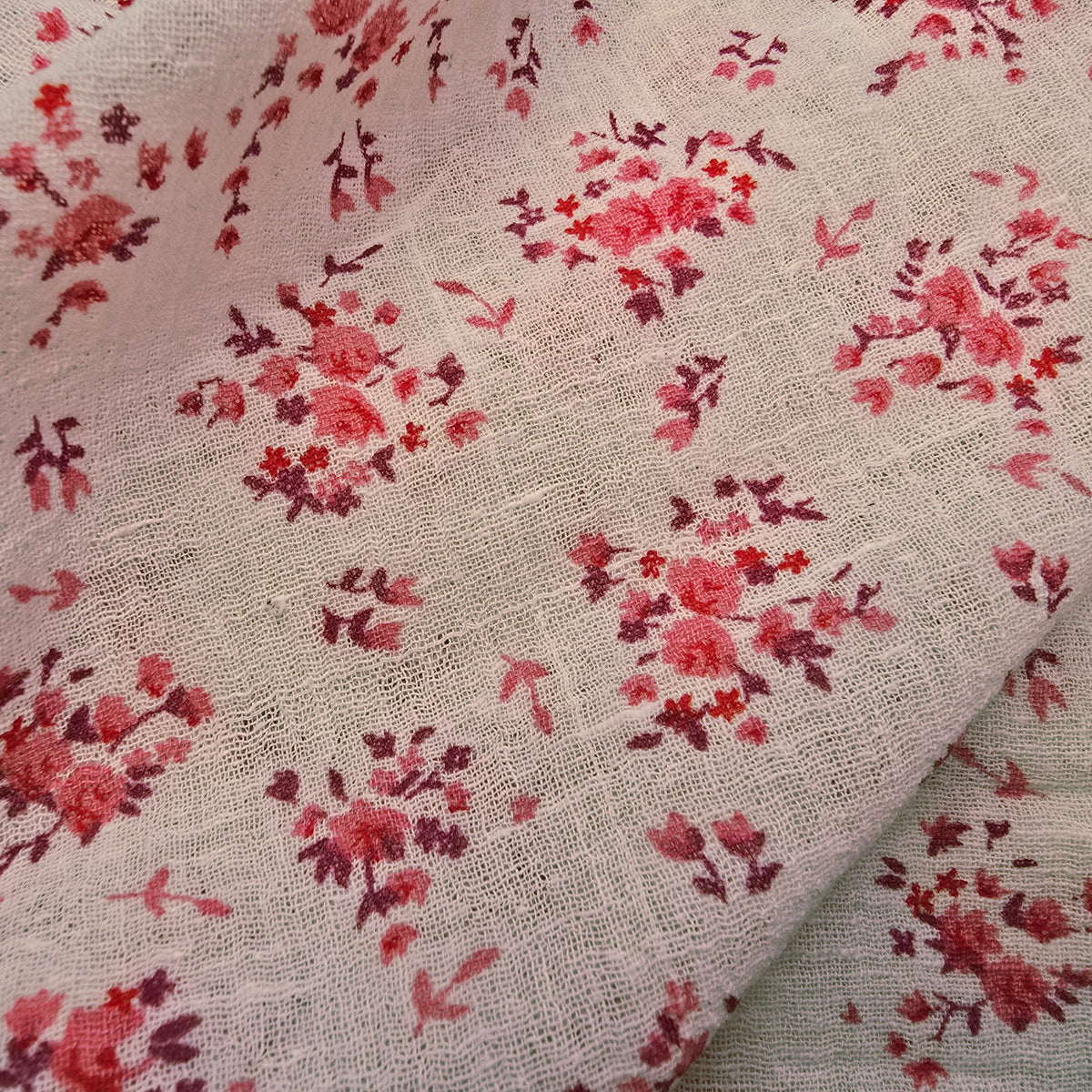 Floral printed cotton gauze -1.50mtrs