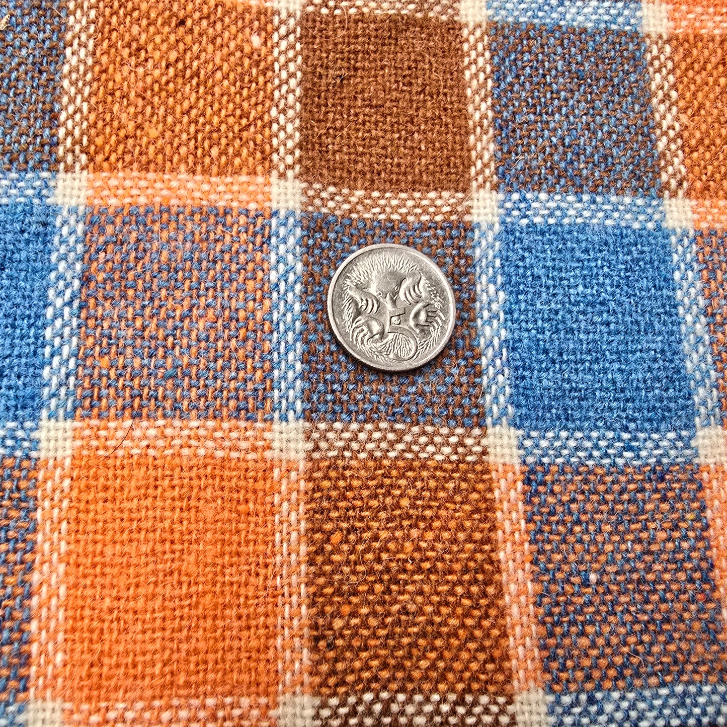 Wool check fabric -1mtr