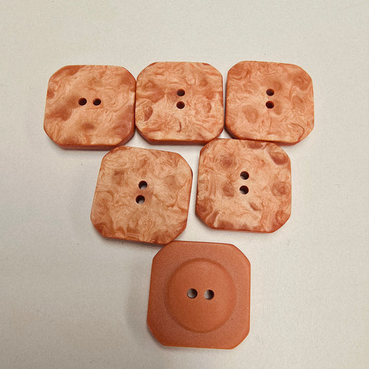 Marble effect burnt orange buttons - 6