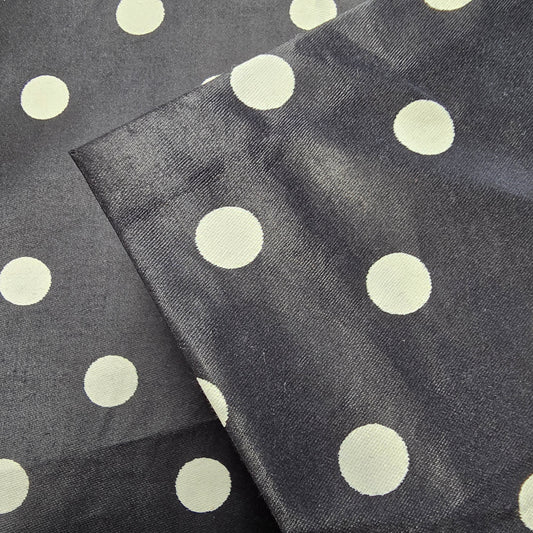 Polka dot printed taffetta fabric - sold by 1/2mtr