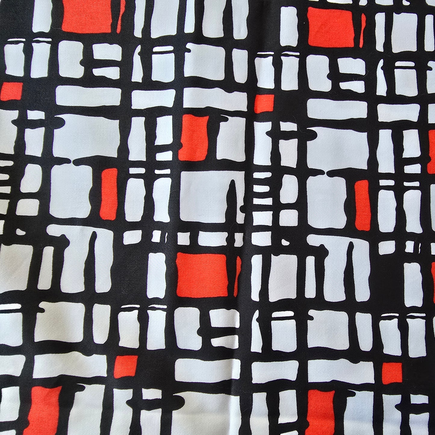 Window pane woven sateen fabric - 1.50mtrs