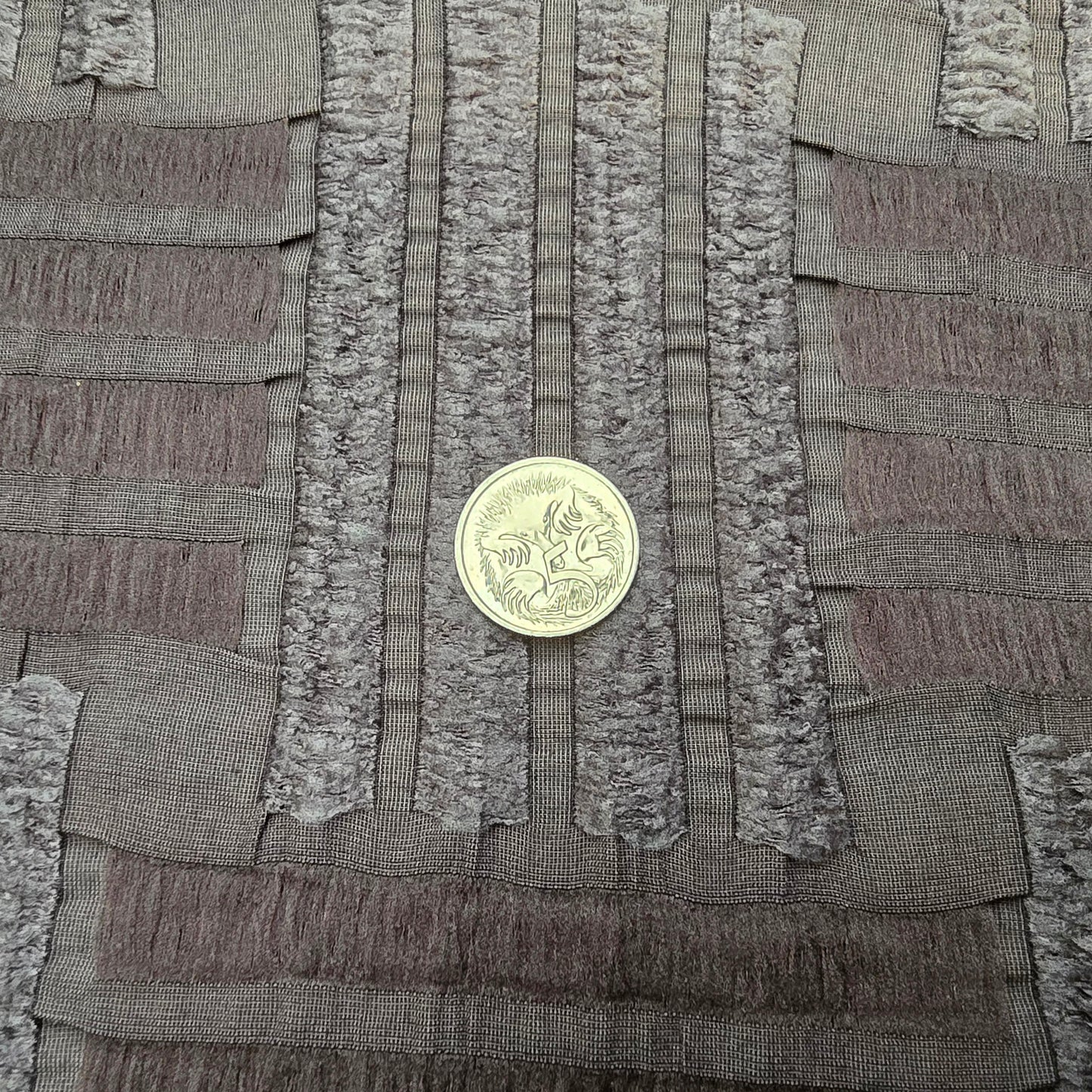 Patchwork square design knit fabric - sold by 1/2mtr