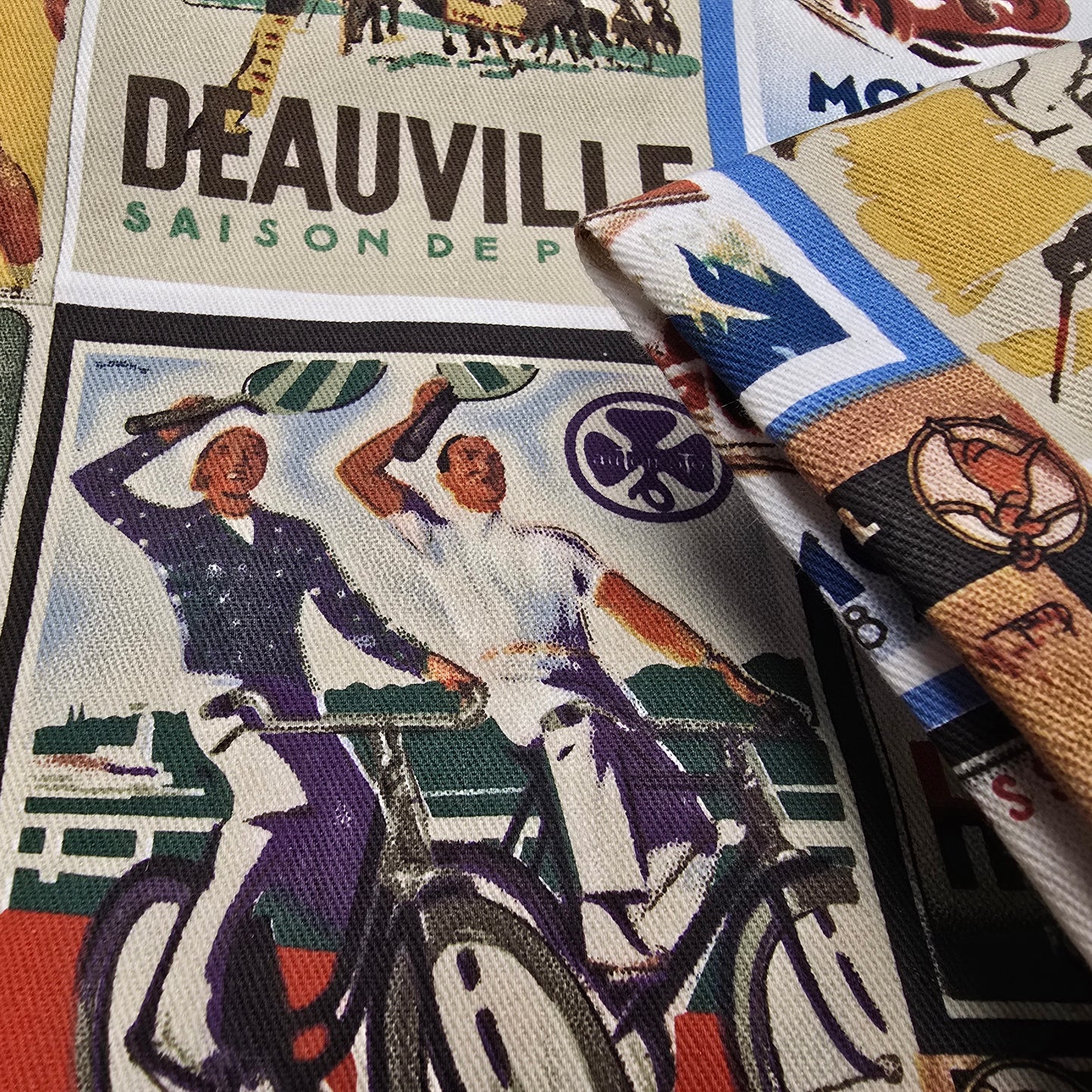 Vintage scenery -cotton drill woven fabric -2.50mtrs