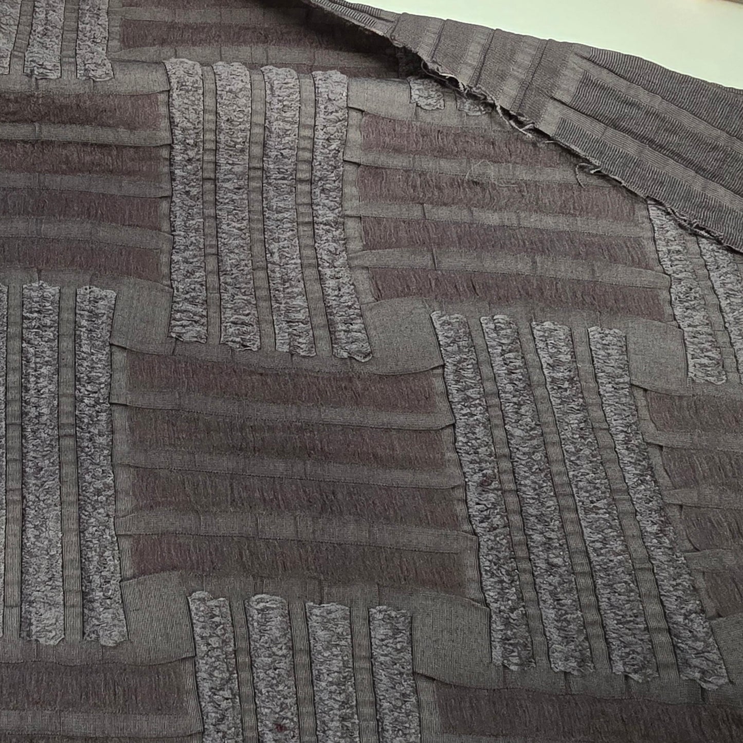 Patchwork square design knit fabric - sold by 1/2mtr