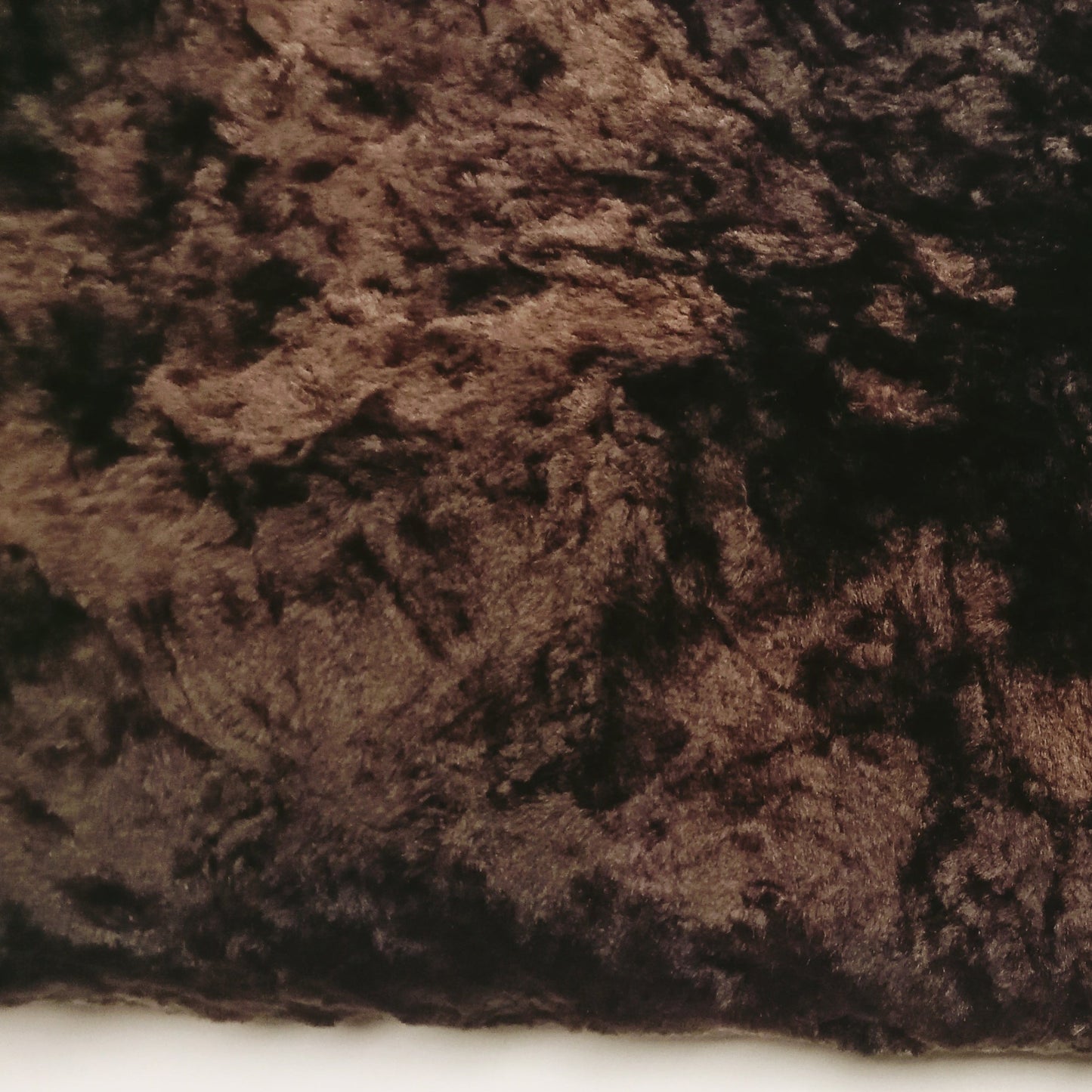 faux fur  fabric - chocolate - sold by 1.50mtrs