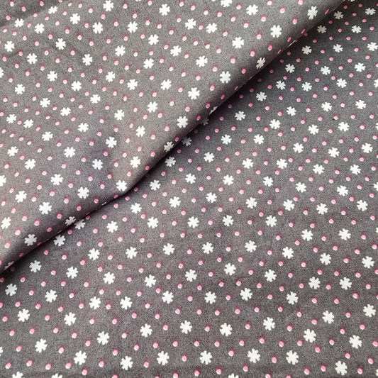 Snow flakes -Dainty floral/polka dots woven fabric -sold by 1/2mtr