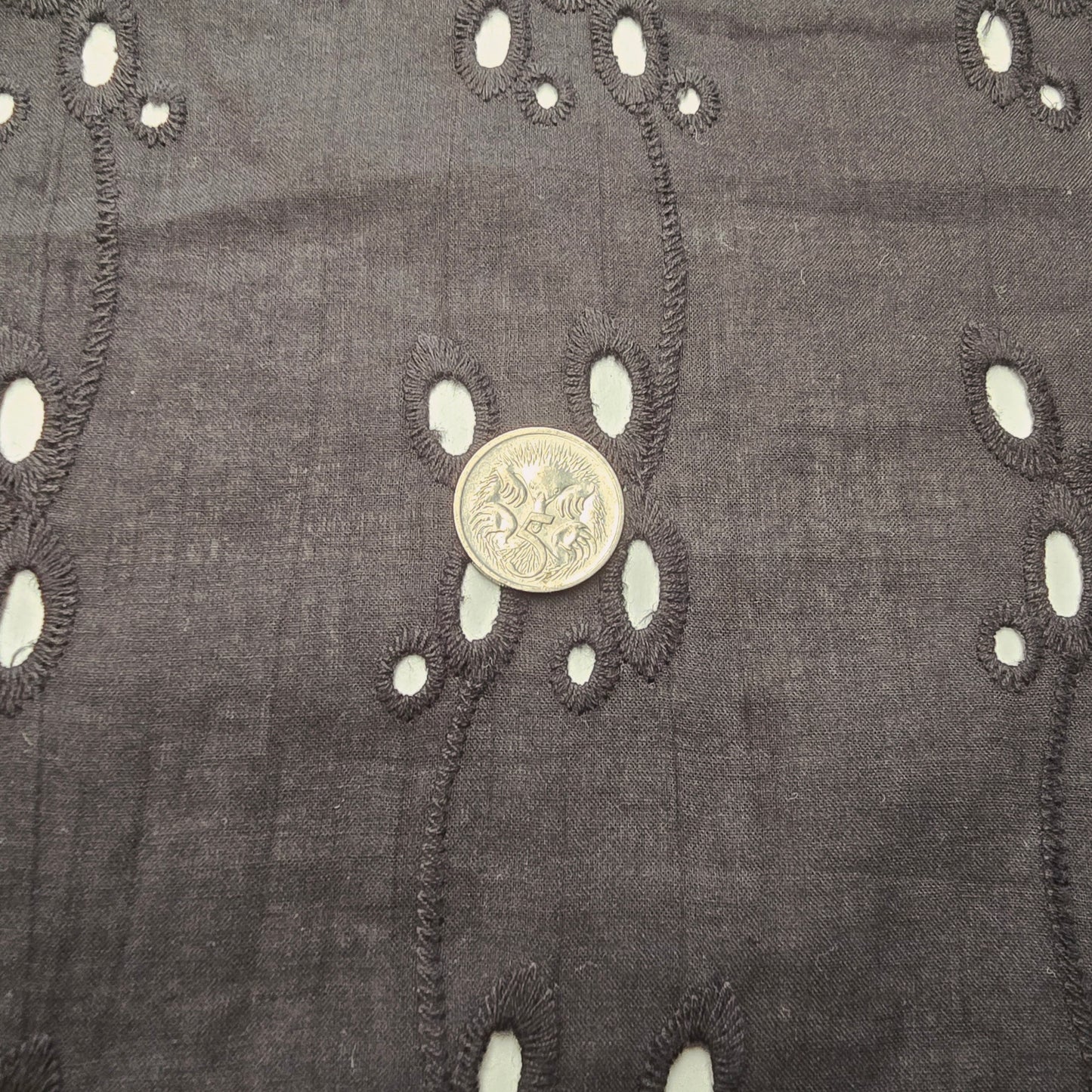 Black brodiery anglaise - sold by 1/2mtr