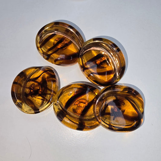 Oval glass shank button -5
