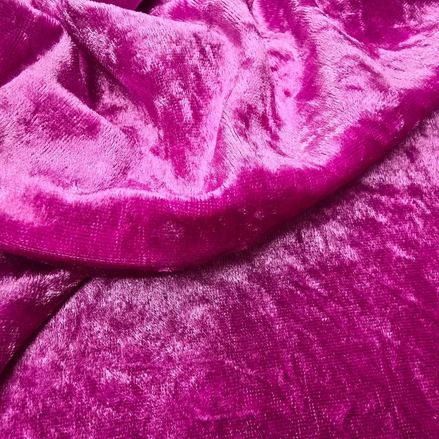 Fuschia stretch panne velvet - 1/2mtr