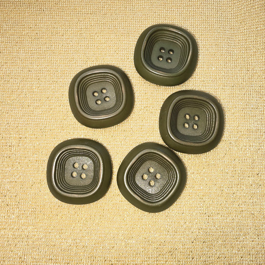 2.5cm wide khaki button - 1