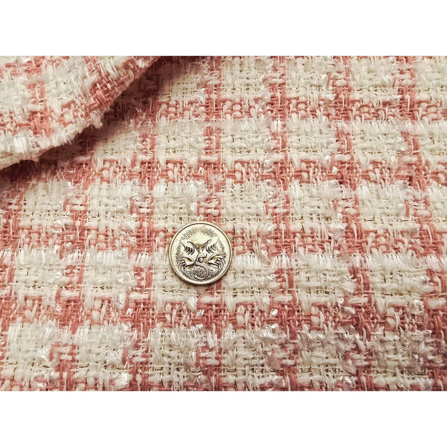 Eyelash tweed woven fabric -sold by 1/2mtr