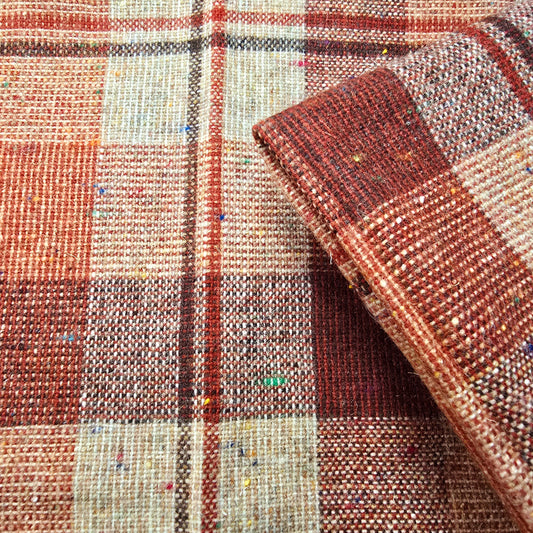 Wool check woven  fabric - 2mtrs