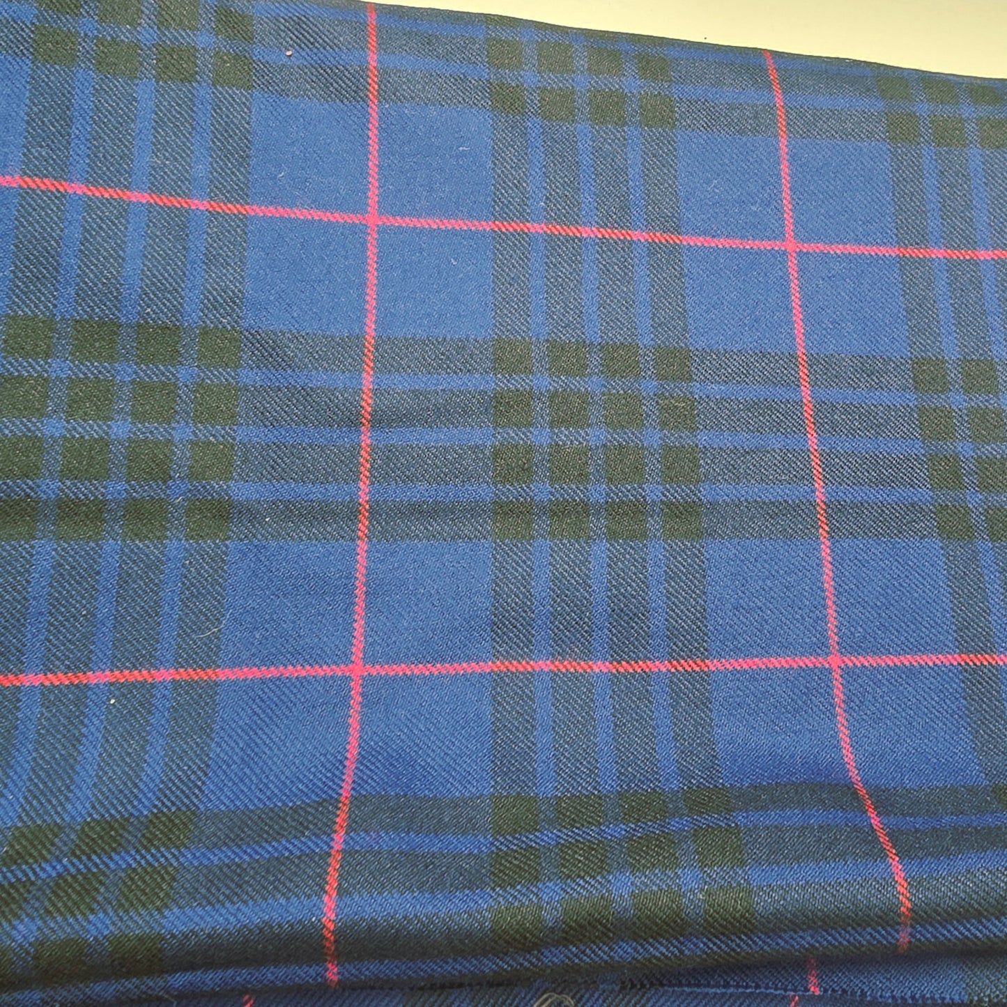 Wool tartan woven fabric - sold by 1/2mtr