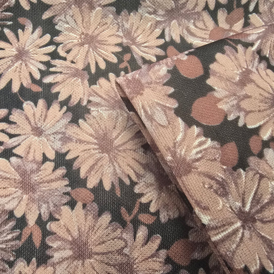 Daisy floral printed jersey - 1.40mtrs